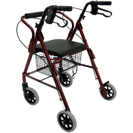 Karman Healthcare Karman Healthcare R-4100-BD 4 wheel Rollator-Burgundy R-4100-BD